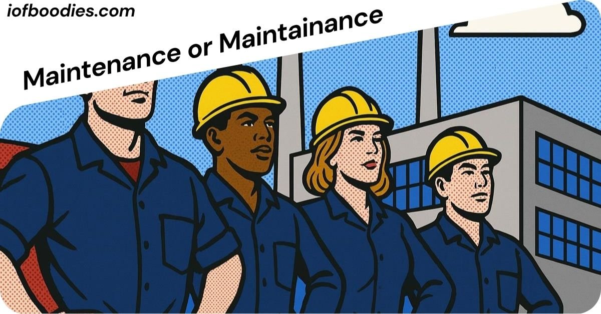 Maintenance or Maintainance