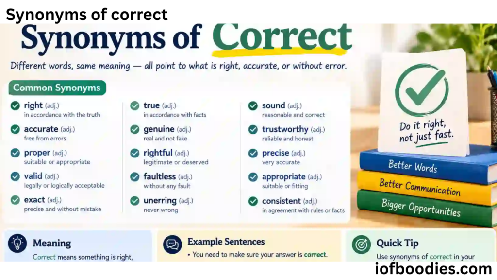 synonyms of correct