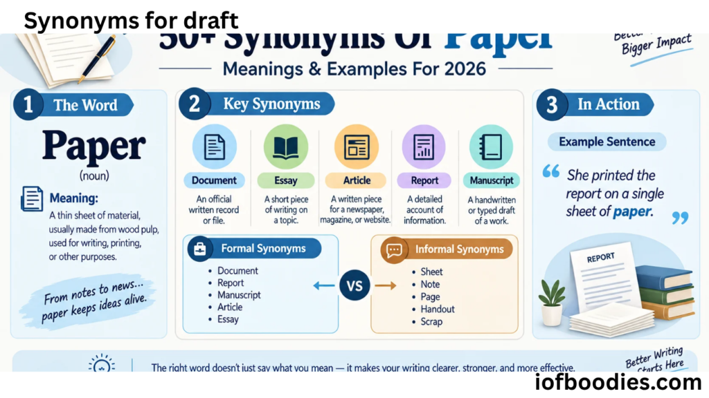 synonyms for draft