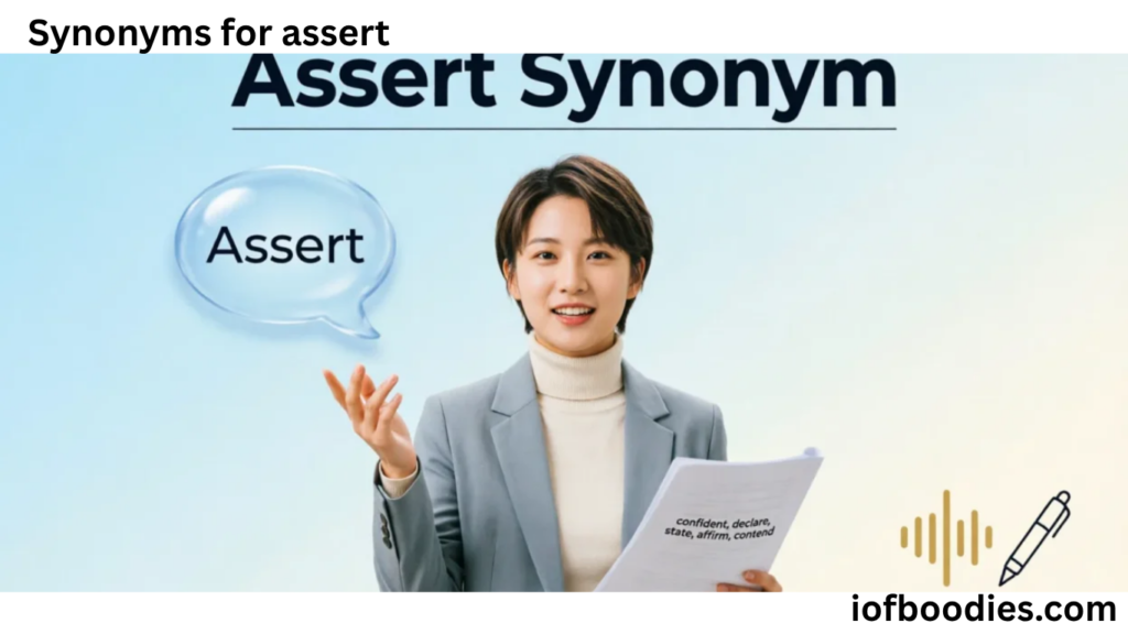 synonyms for assert